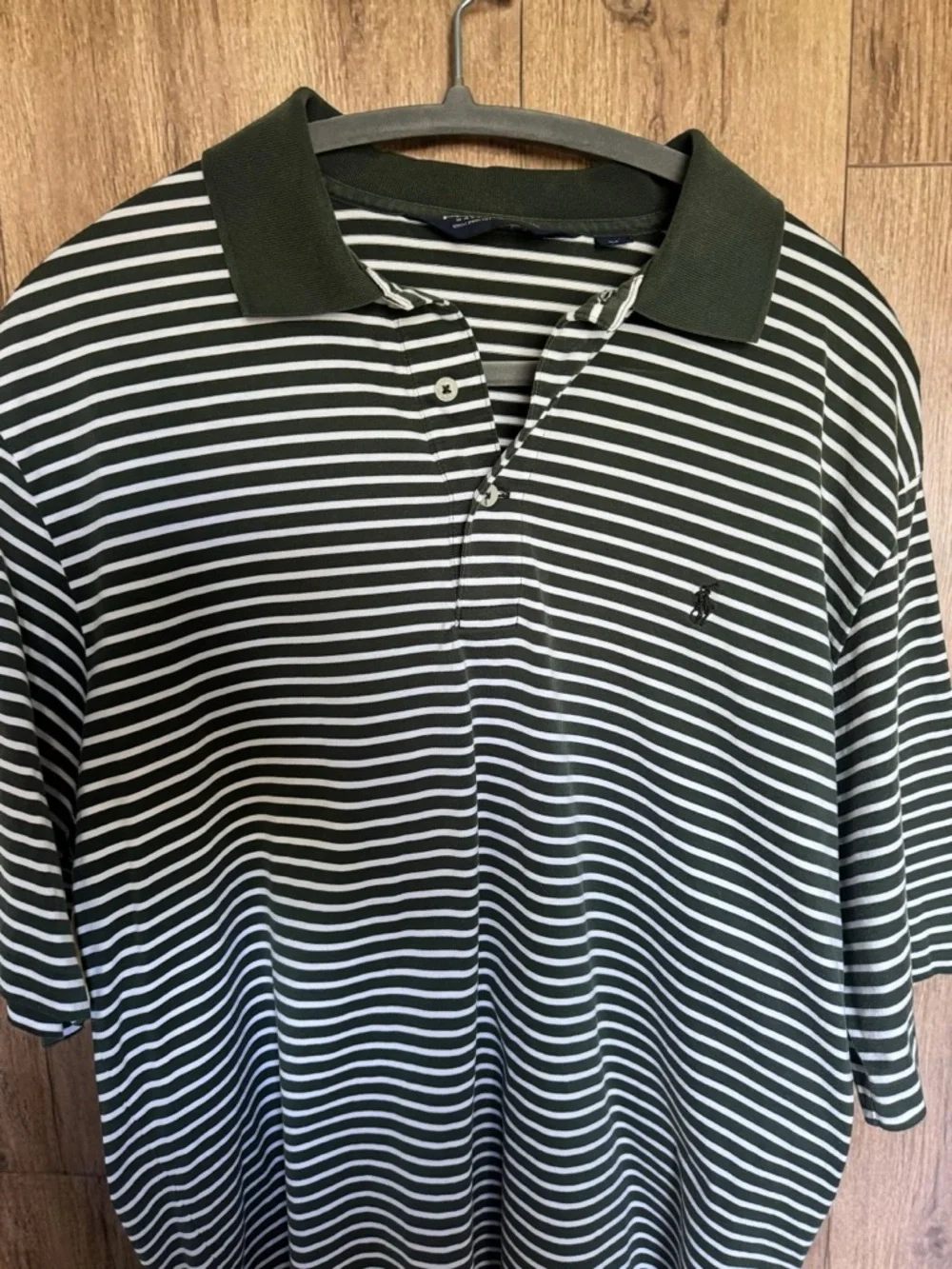 Title:
Polo Golf Ralph Lauren Striped Shirt Men’s M Pima Cotton Green White - Picture 6 of 8